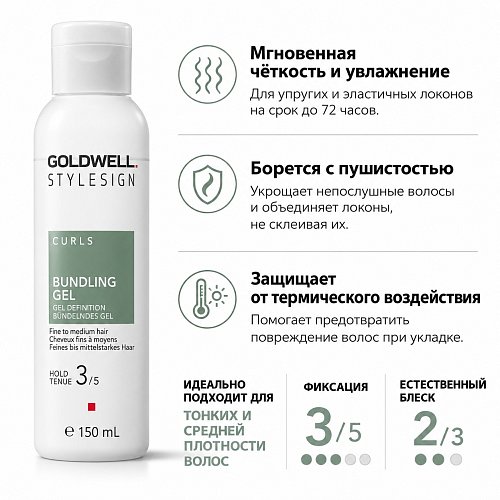 Гель для придания формы локонам - Goldwell Stylesign Curls Bundling Gel 